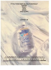 Mennen Baby Magic Lite Baby Oil Lighten Up Vintage 1988 Print Advertisement
