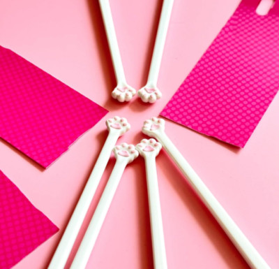 Cat Paw Chopsticks,Meowgicchopsticks,Cute & Unique Pink Paw Prints Reusable