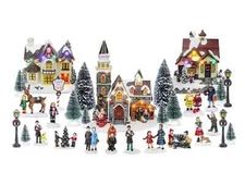 Christmas Village Figurines Decoration Set - Perfect Addition to Your Christm...
