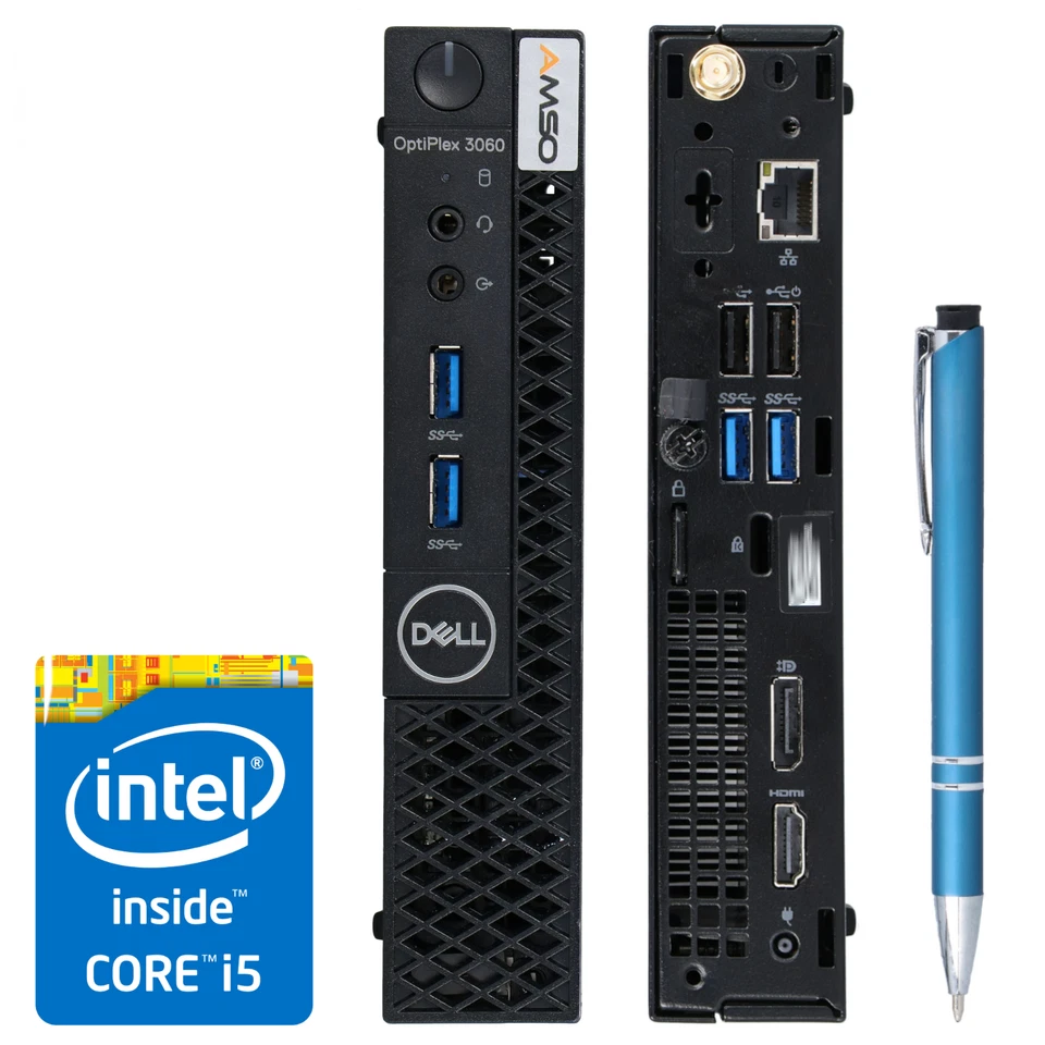 Dell Optiplex 3060 micro PC i5-8500T 8/16/32GB 0/240/480/960GB Windows 11 Pro - Immagine 2 di 4