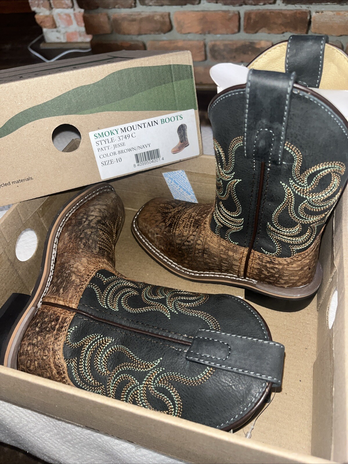SMOKY MOUNTAIN BOOTS Kids' Unisex Jesse Western Leather Boots, Colors & Sizes