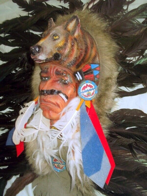 Indianer mit Wolf. #Back2eBay