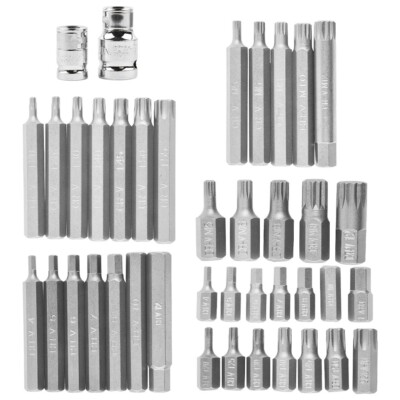 40PCS 30/75mm Torx Star Hex Socket Bit Tool Kit Precision Screwdriver Bit Repair