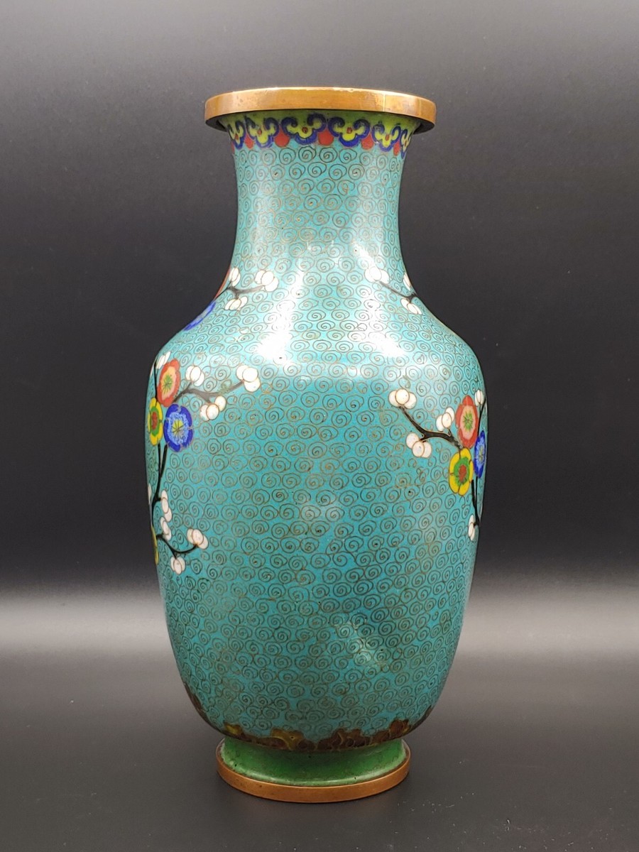 清代红铜景泰蓝罗汉瓶19th C Chinese Qing Dynasty Cloisonne Enamel