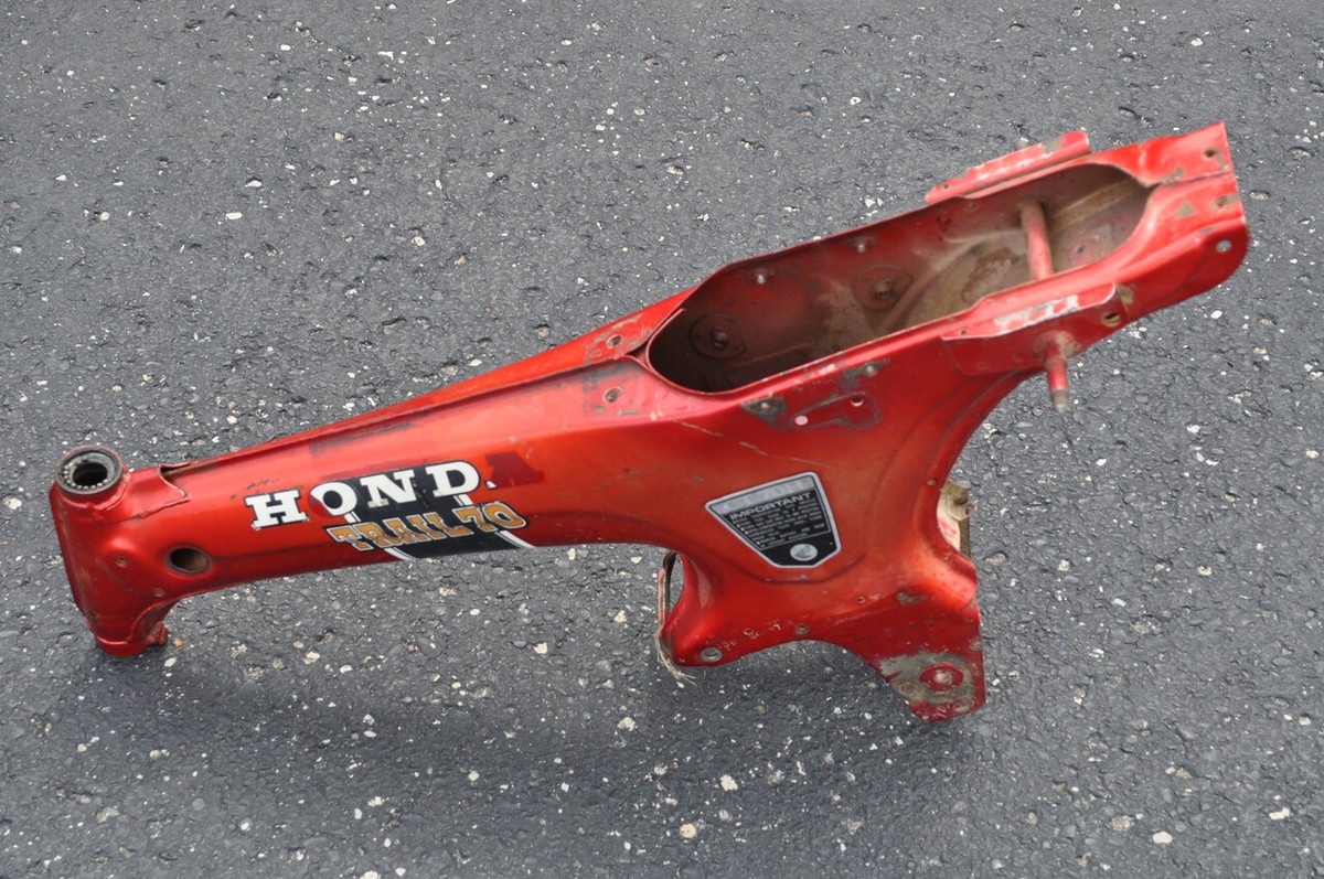 Vintage Used OEM Honda CT70 H K1 Frame Candy Ruby Red #2009749