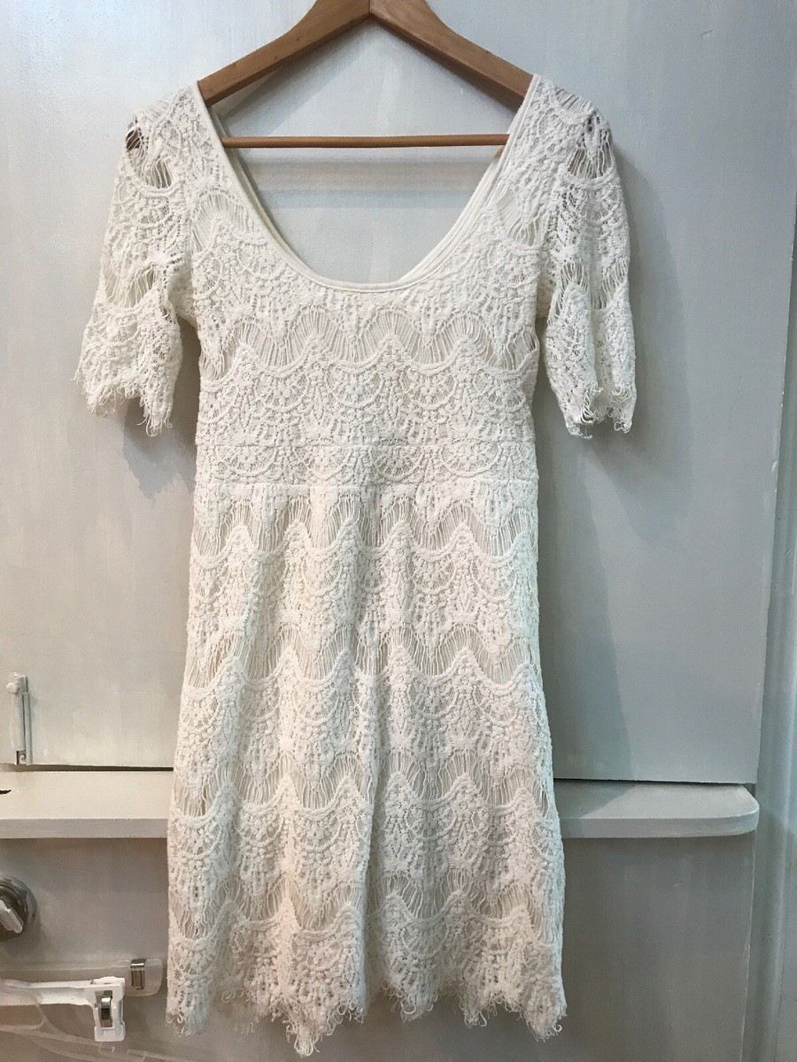 chinese dress ladies 1930s Link Pink Embroidered Needle Lace Dress - XS