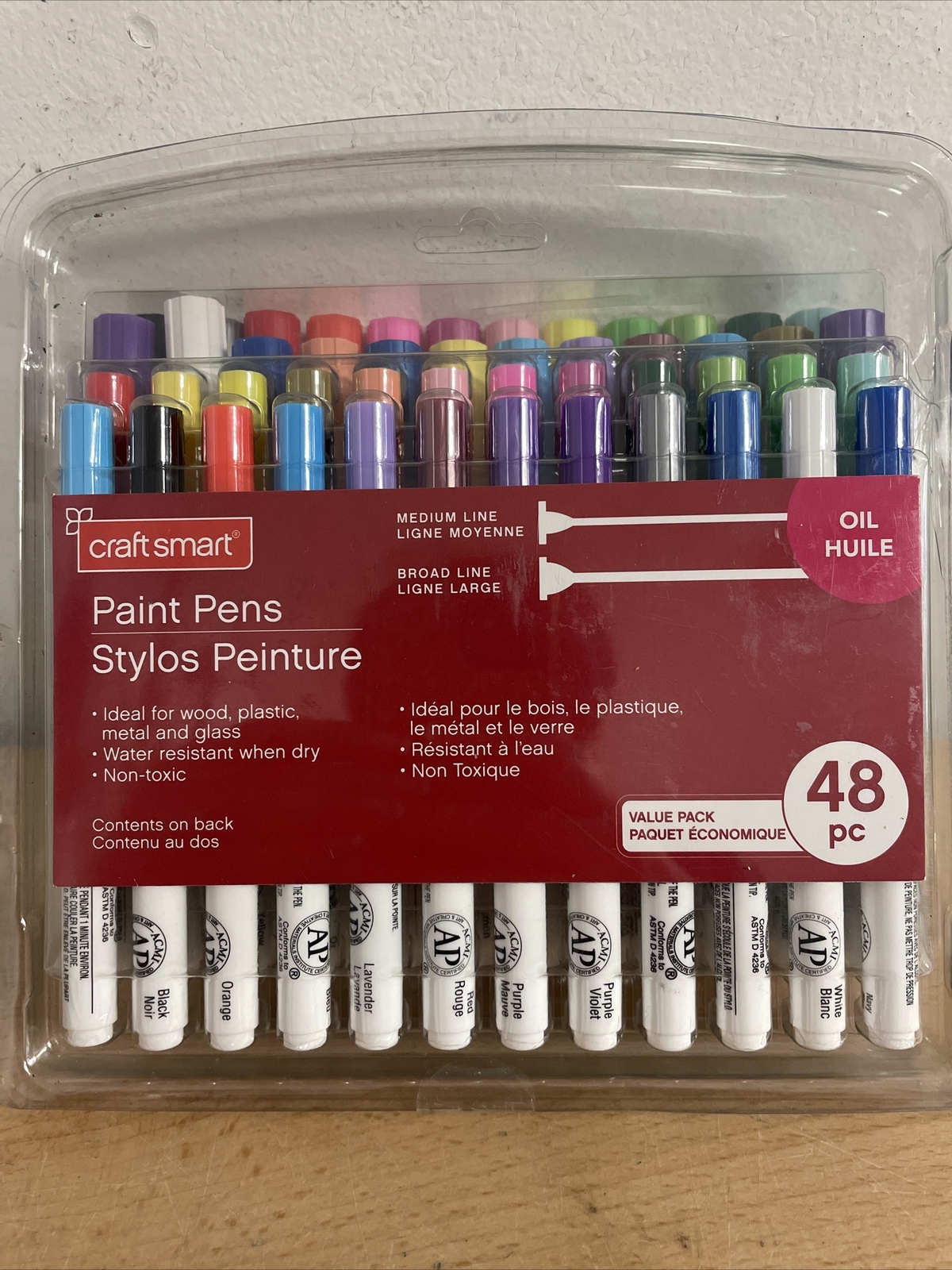 Craft Smart  Medium & Broad Tip Oil Paint Pens 48 pc Assorted Colors *NEW 656634