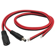 1 Pair 14AWG DC Power Pigtail 5.5mm x 2.1mm Male Female Connector CCTV LED Cable