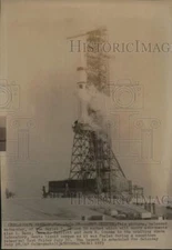 1973 Press Photo Skylab 2, Saturn 1B rocket launch, Cape Kennedy, Florida