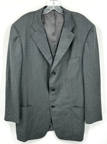 Ermenegildo Zegna Blazer Mens 54 Traveler Wool Blend Notch Collar Sport Coat