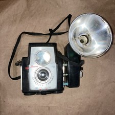 Vintage Brownie Starflex Camera With Flash Holder / Untested