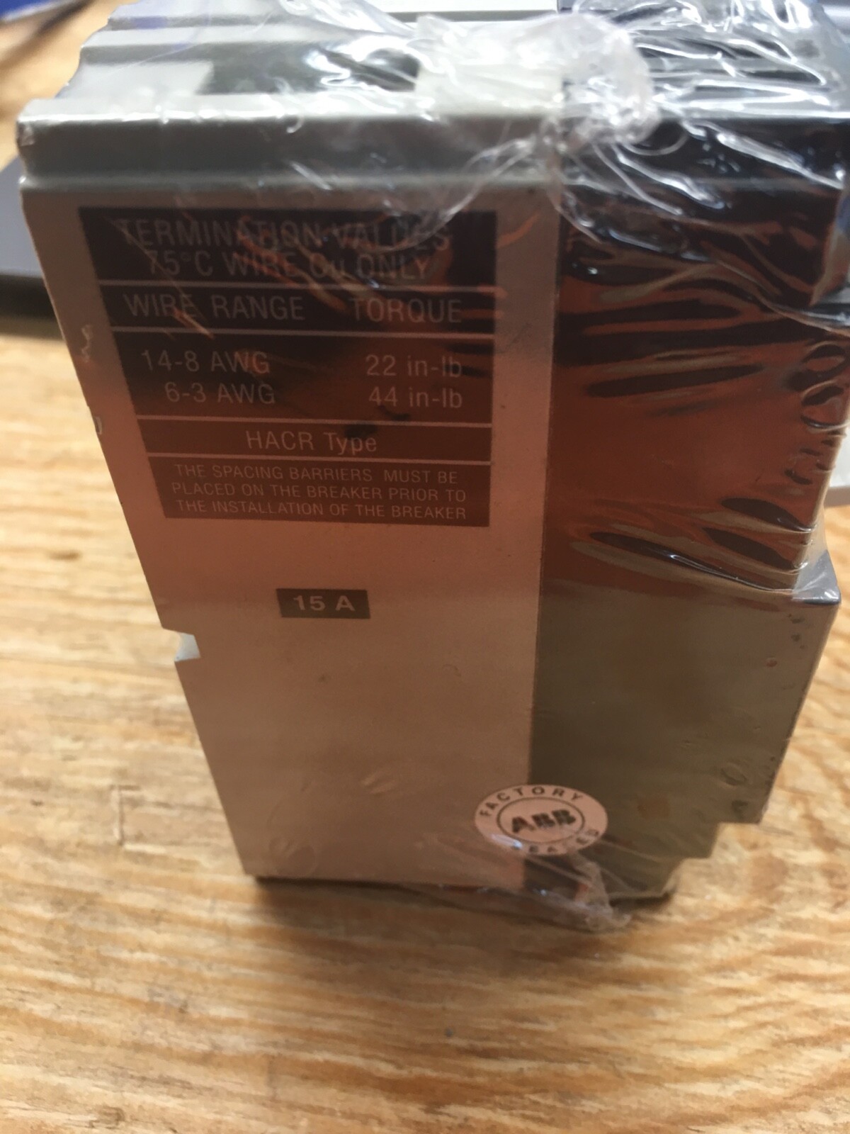 ABB SACE TMAX T2H 15Amp,LR54280,3pole,Circuit Breaker eBay