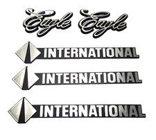 Fits International Truck Hood Emblem X3 And Eagle X2 Set Silver Color