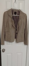 The Limited Collection Women's Tan Blazer Suit Jacket Lined Size Medium Pockets