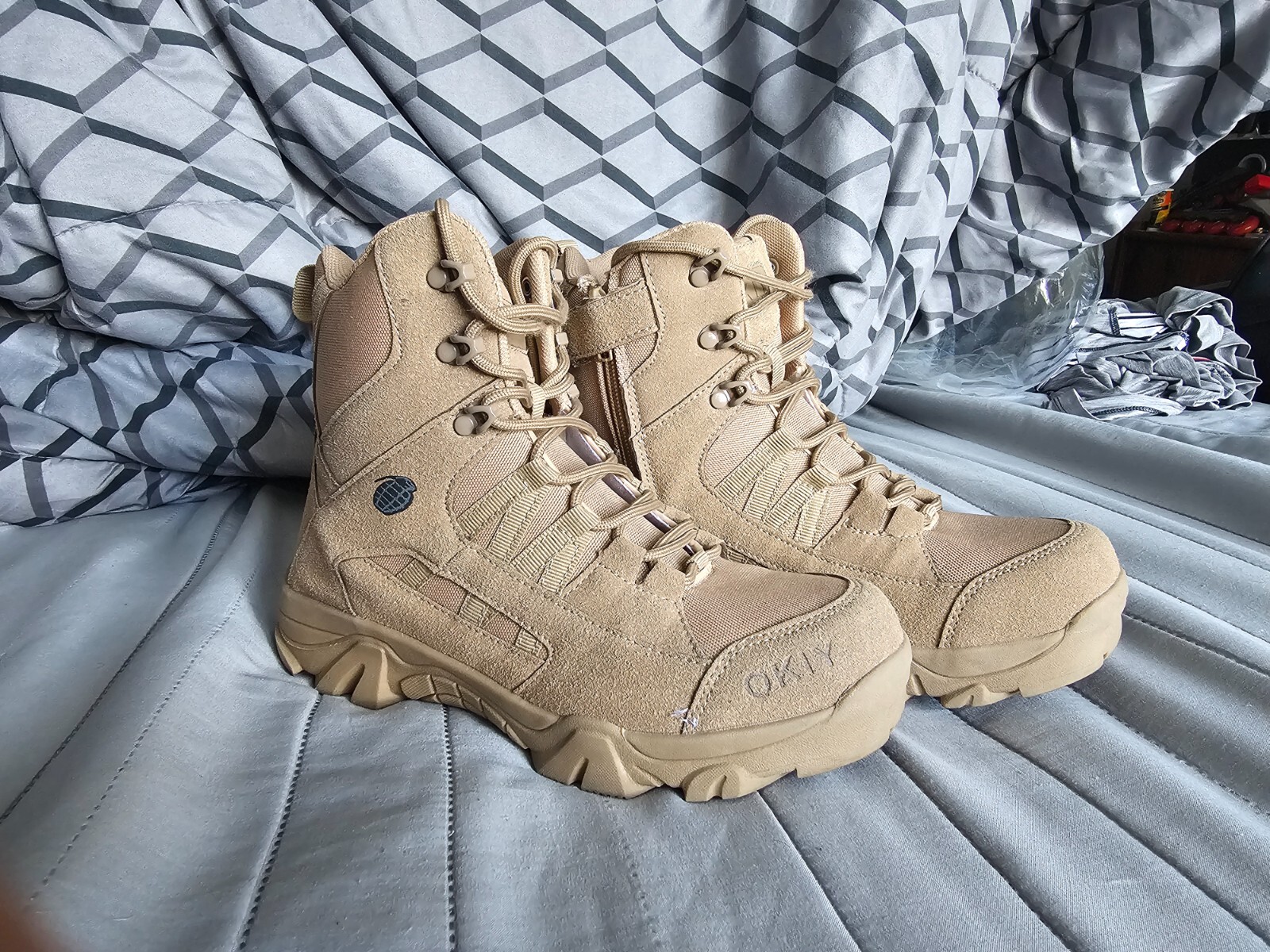Men's Tactical Military Boots Breathable Combat Patrol Boots-image
