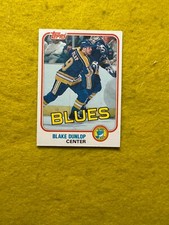 1981 TOPPS NHL HOCKEY CARD # 117 BLAKE DUNLOP , BLUES , WE COMBINE S/H , MINT