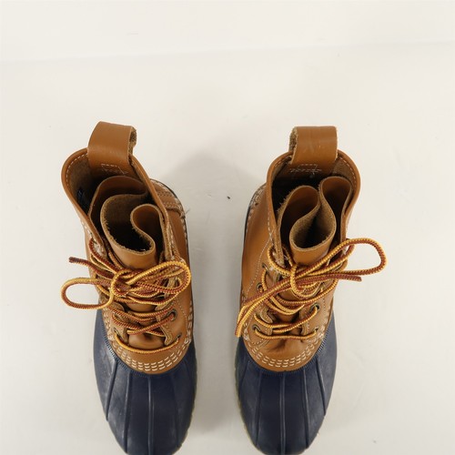 L.L. Bean Bean Stiefel 8" Damen 6 zweifarbig braun blau hergestellt in den USA Ente ungefüttert - Bild 12 von 14