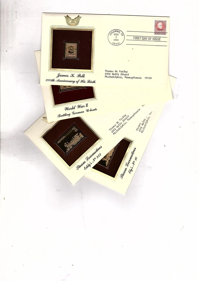 US Golden Replica 22kt FDC 60 first day covers G4 no cards (bb17 - Image 2 of 4