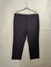 Fashion Nova Women Pants 2X Black Poly Blend Straight Leg Classic Fit Dress Pant