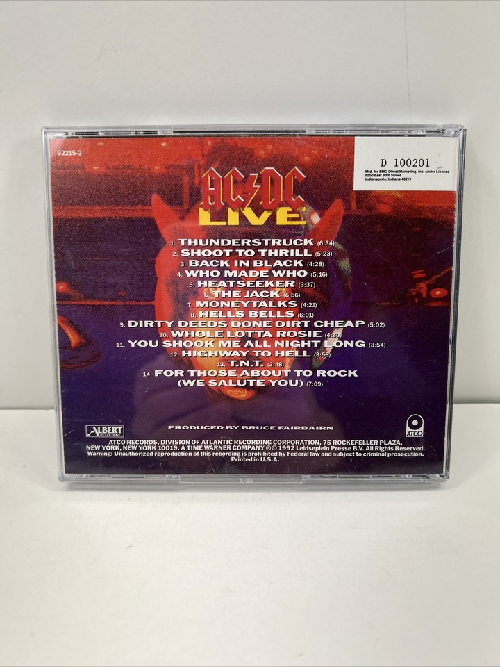 Live [Remaster] by AC/DC (CD, Oct-1992, Atco (USA)) 75679221520| eBay