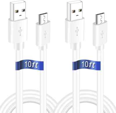 2PCS 10FT USB Power Extension Cord Compatible with Wyze-Cam, Wyzecam Pan,Yi Cam,
