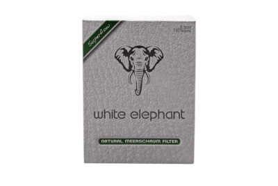 150 Filters Pipe And Mouthpiece In Sea Foam Sepiolite White Elephant 9MM