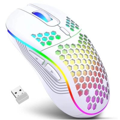 2.4G Wireless Gaming Mouse RGB Lighting Charging Mouse with Adjustable DPI Ergon