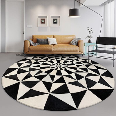 LEATHER COW HIDE HAIRON RUGS PATCHWORK AREA RUG 7x7 CARPETS FOR HOME LIVING GIFT