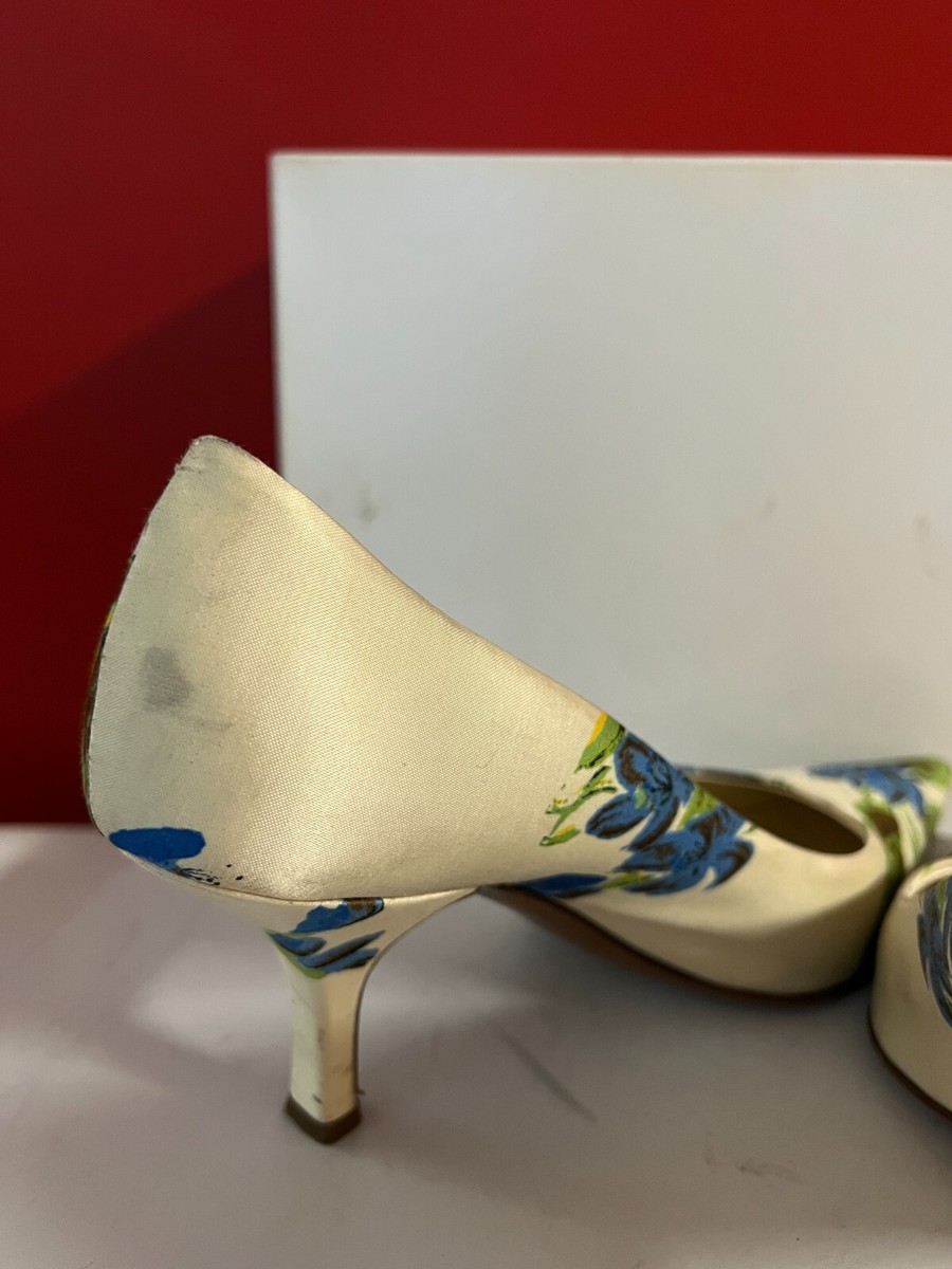 Floral Vintage Prada Heels SIZE 38 | eBay