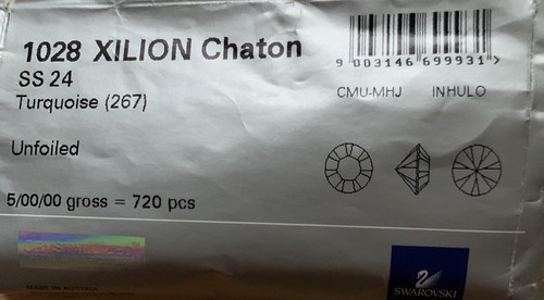 72 piezas diamantes de imitación redondos sin láminar Swarovski 1028 turquesa 24ss Xilion Chaton - Imagen 2 de 2
