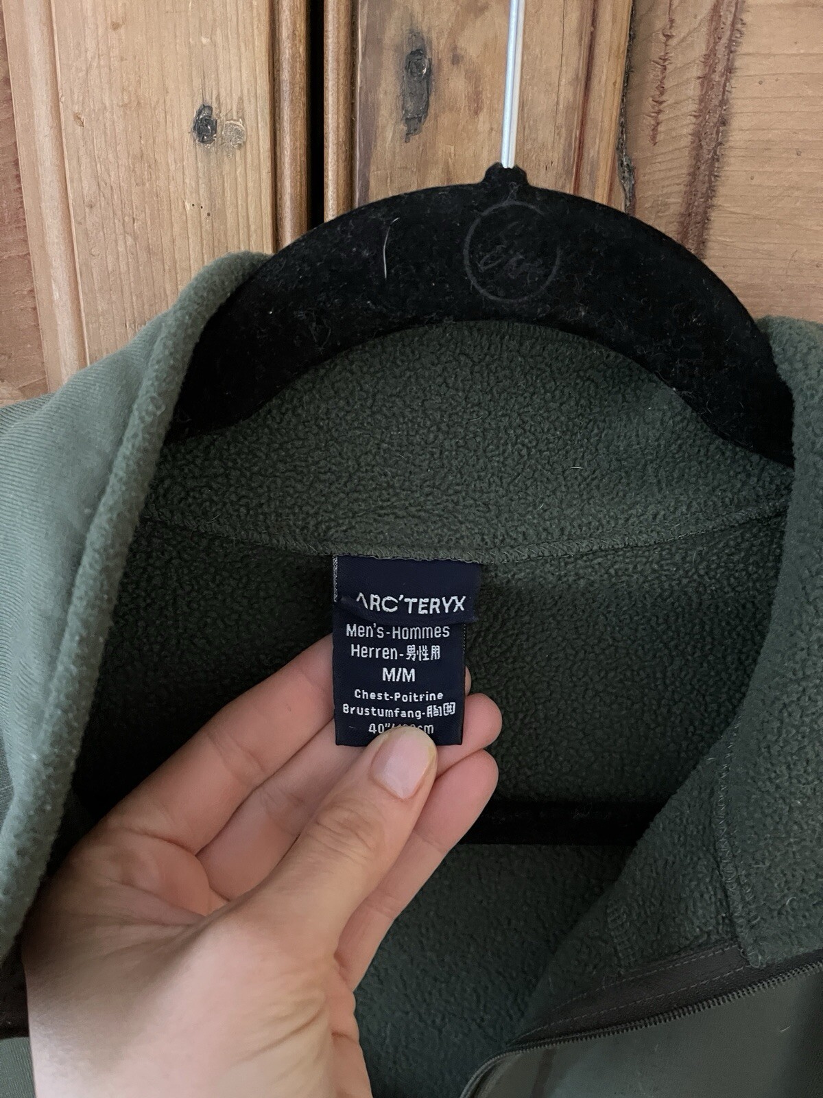 ARC'TERYX Maglione Arcteryx Fleece Verde Esercito Taglia M Danneggiato!