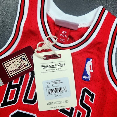 100% Authentic Michael Jordan Mitchell Ness 97 98 Bulls Jersey 4T