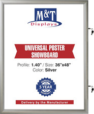 Silver Aluminum Lockable Outdoor Noticeboard 36x48 for Office  School