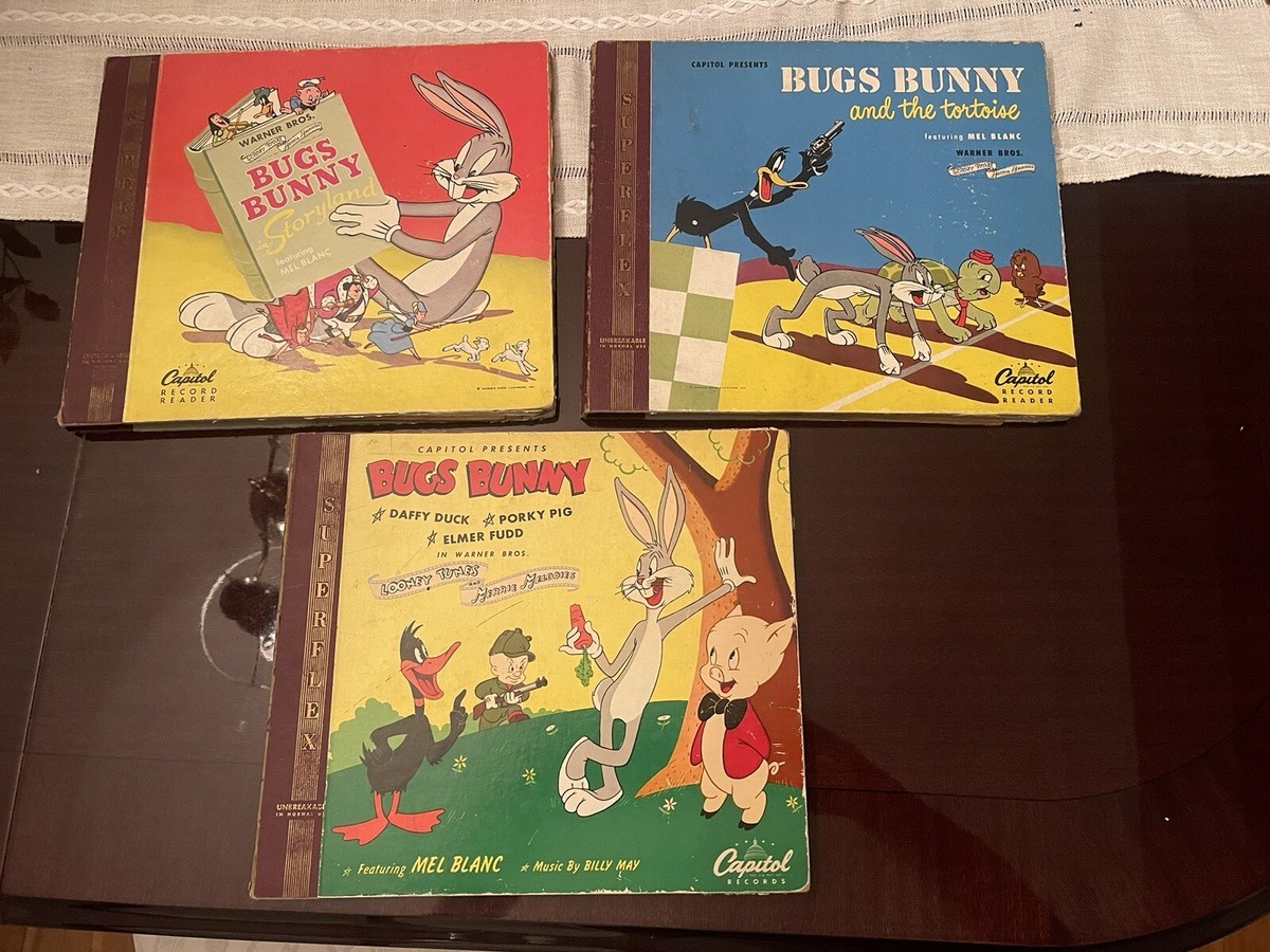 Lot Of 3 Bugs Bunny in Storyland Record Looney Tunes 78 rpm 1949