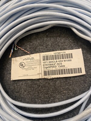 AVAYA 1071 004CLB 4/24 W1000 SYSTIMAX-SCS GIGASPEED CABLE