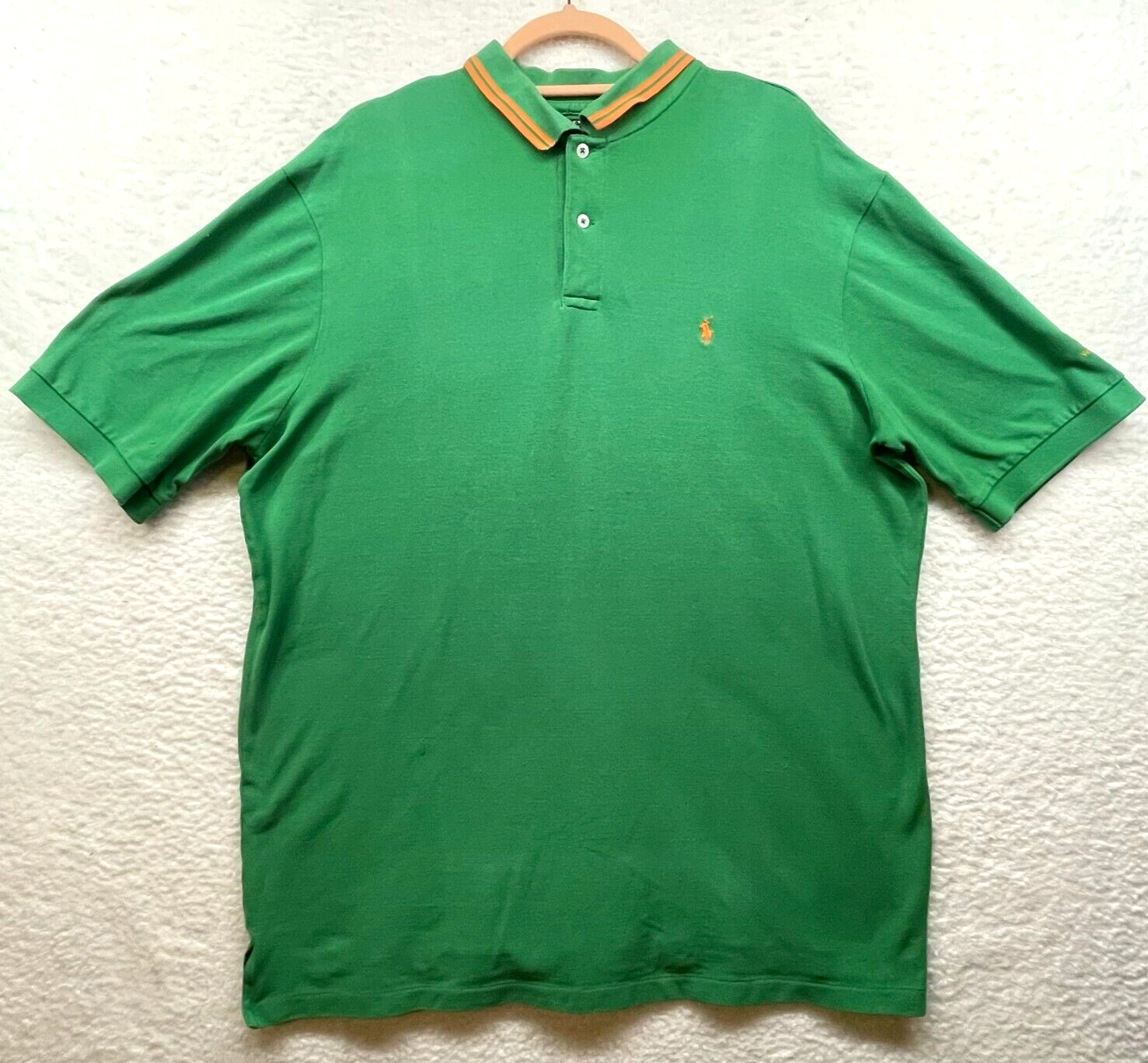 Ralph Lauren Polo Golf Shirt Uomo XL Verde Nuova Albany Vestibilità Atletica Pony Rugby