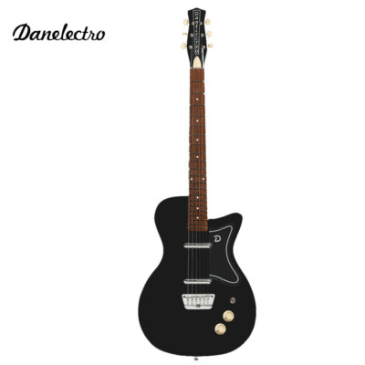Danelectro '57 Jade Semi Hollow Electric Guitar Black w Vintage 50's Lipstick PU