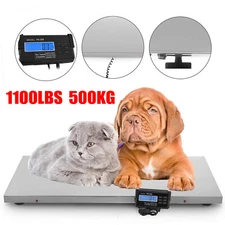 1100 Lbs Heavy Duty Digital Livestock Vet Scale Hog Pet Dog Sheep Goat Scale US