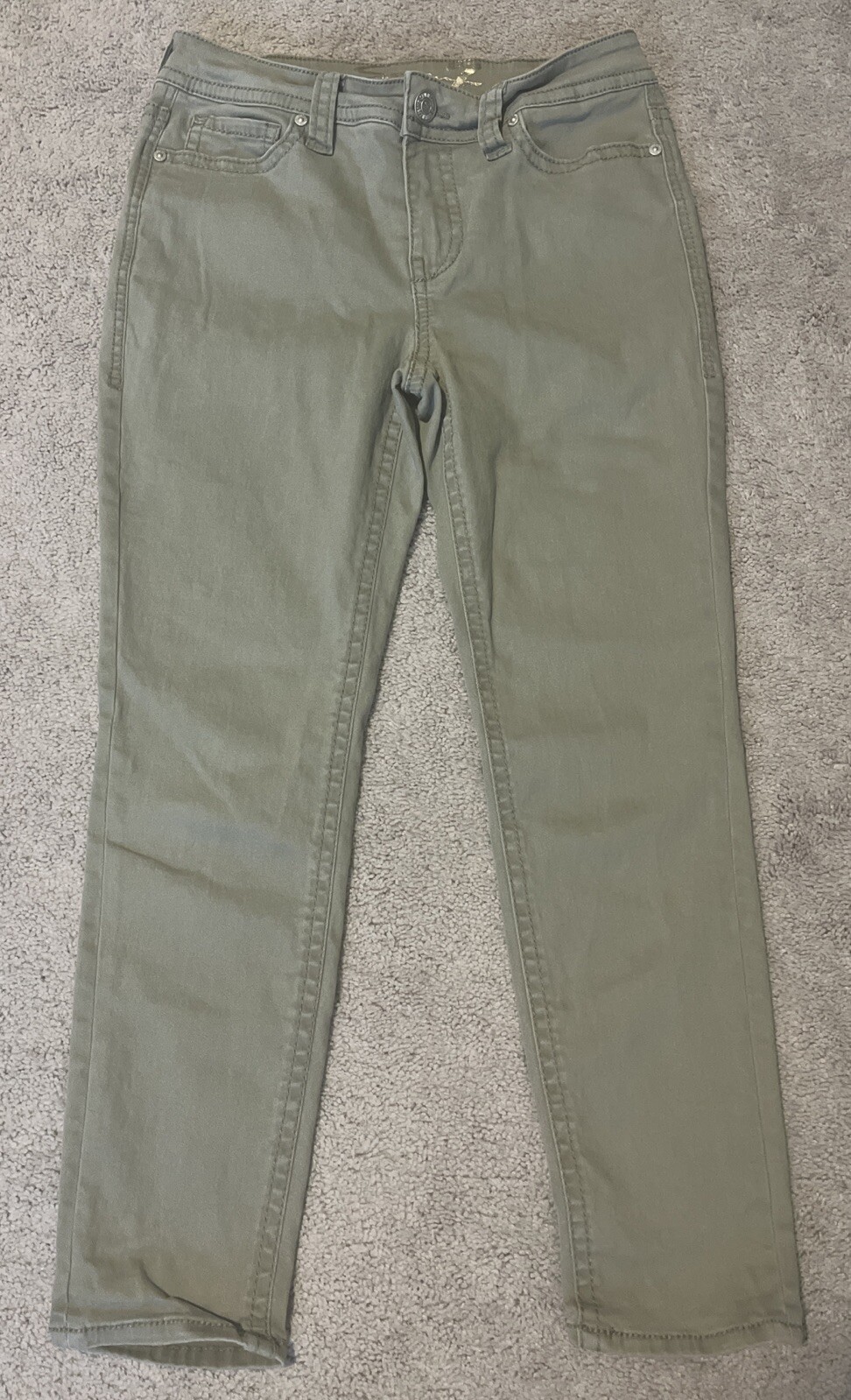 Seven7 Jeans Womens 8 Army Green High Rise Ankle Pants