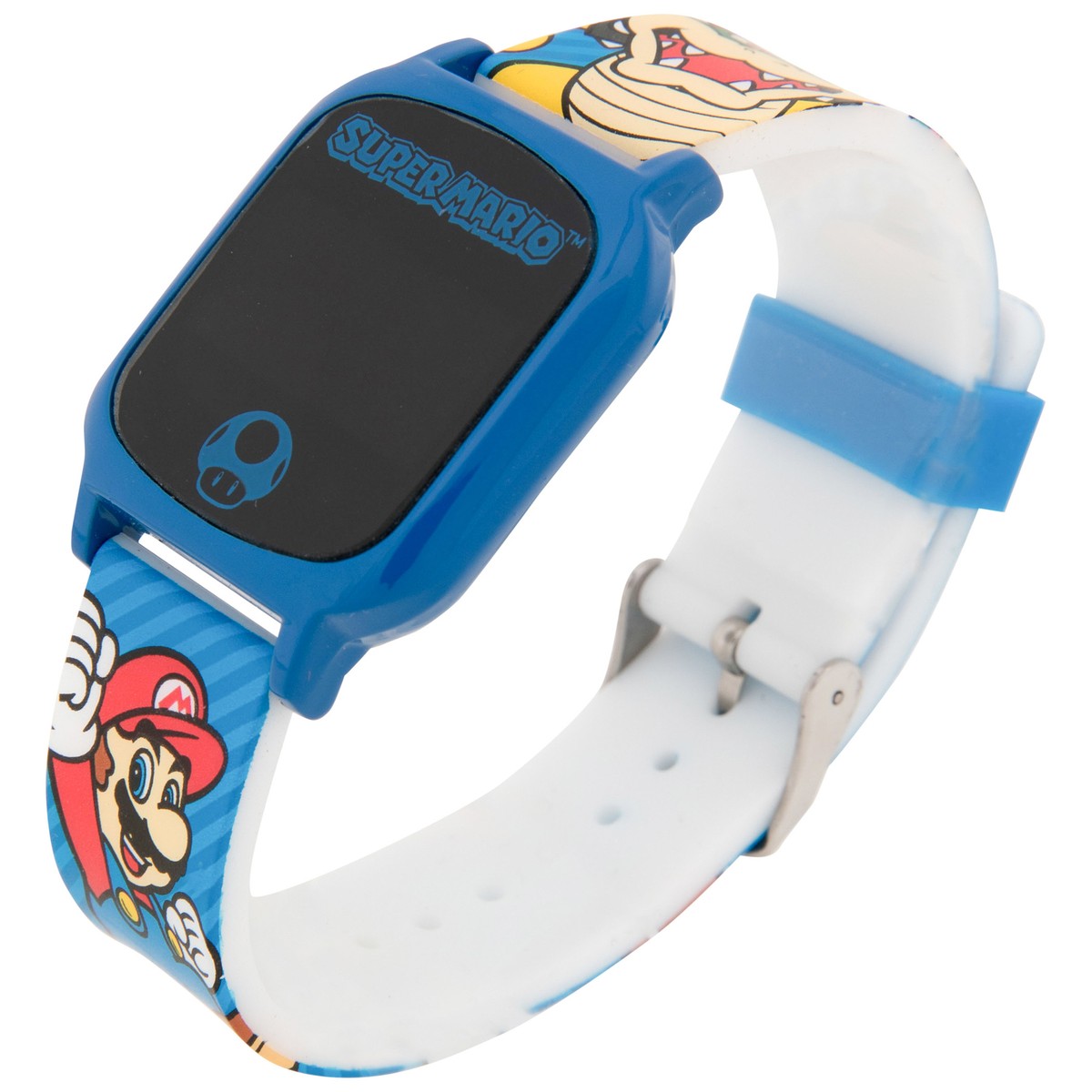 Super Mario and Bowser LCD Kid's Watch with Silicone Band