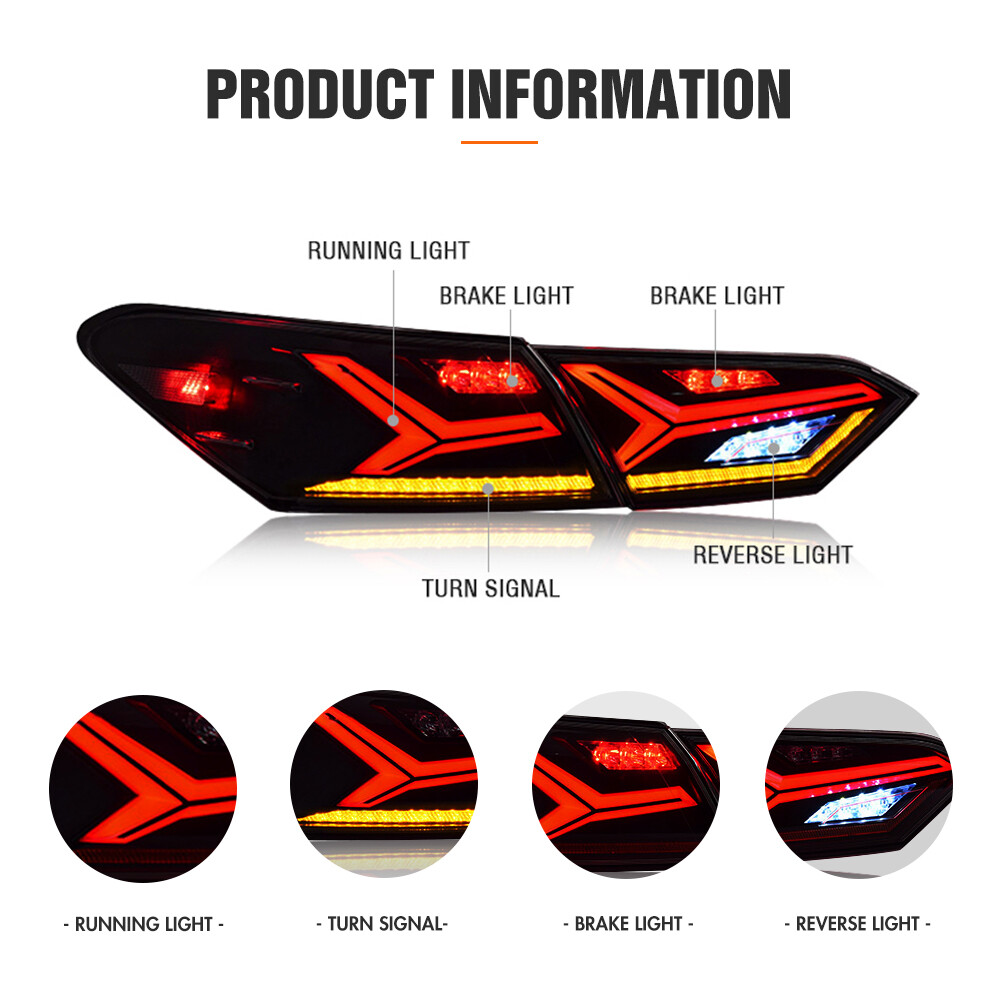 LED Headlight & LED Tail Lights For Toyota Camry 8th Gen 20182023 Lamp