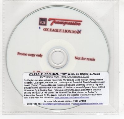 (GO8) Ox Eagle Lion Man, Thy Will Be Done - DJ CD