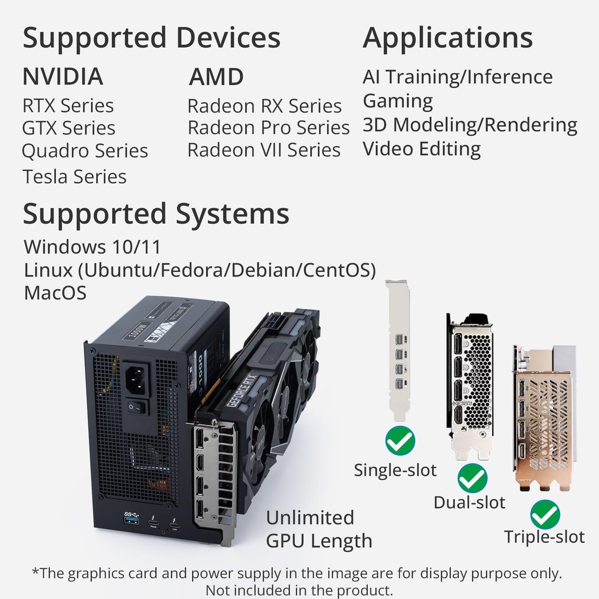External Gpu ANQ-L336 Mini EGPU Enclosure 40Gbps Thunderbolt3/4