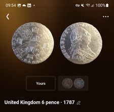 Great Britain George III 1787 Sixpence AU Grade