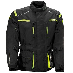 Richa Axel Waterproof Textile Motorcycle Jacket - Black / Fluo