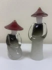 Rare Murano Glass Figurines Mid Century Art Glass Signed