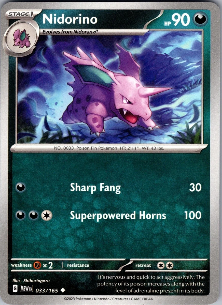 Nidorino Pokemon Card for sale | eBay
