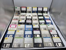 Lot of 42 Vintage 3.5" Floppy Disks - Used - Various Types Brands Games