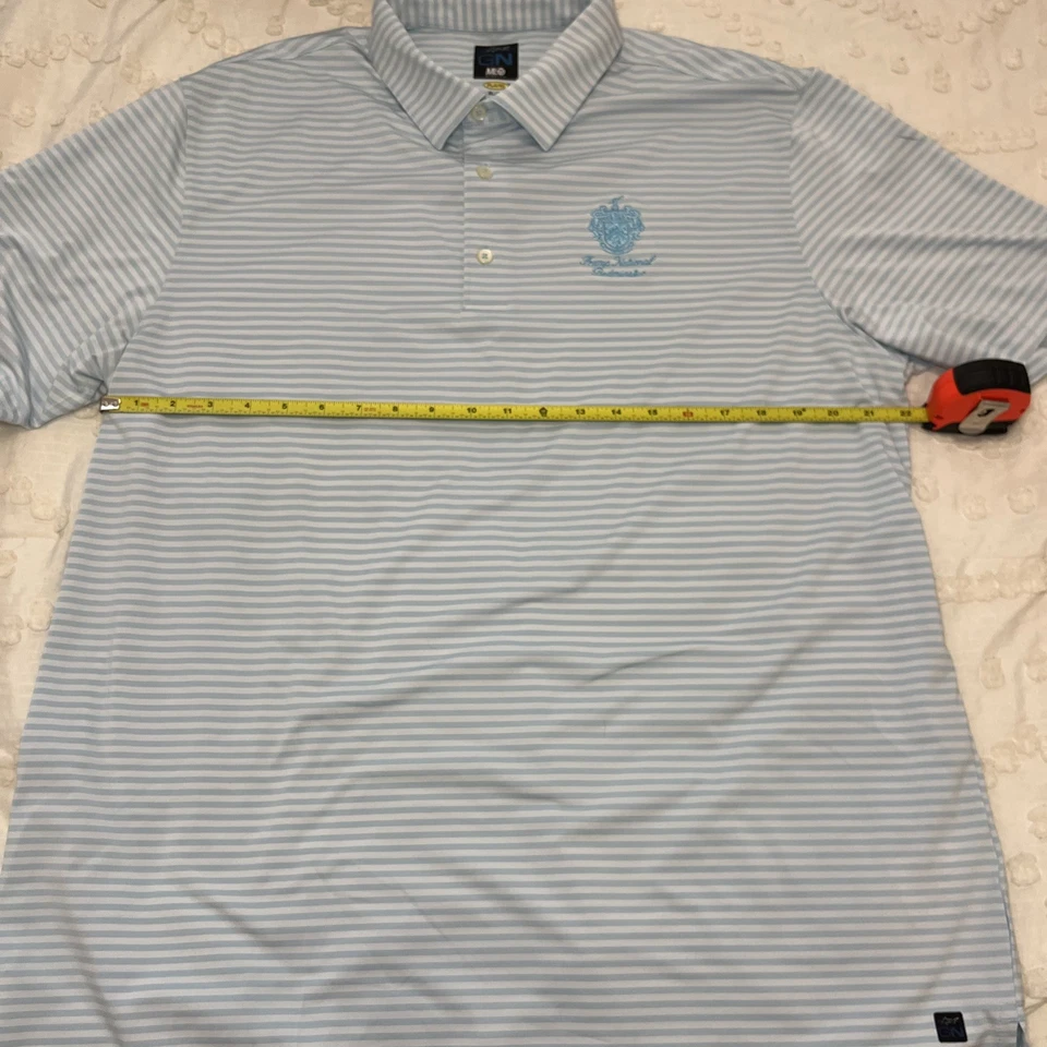Camisa de golf TRUMP National Bedminster Club Greg Norman azul marino/a rayas para hombre talla XL Foto 3 de 4