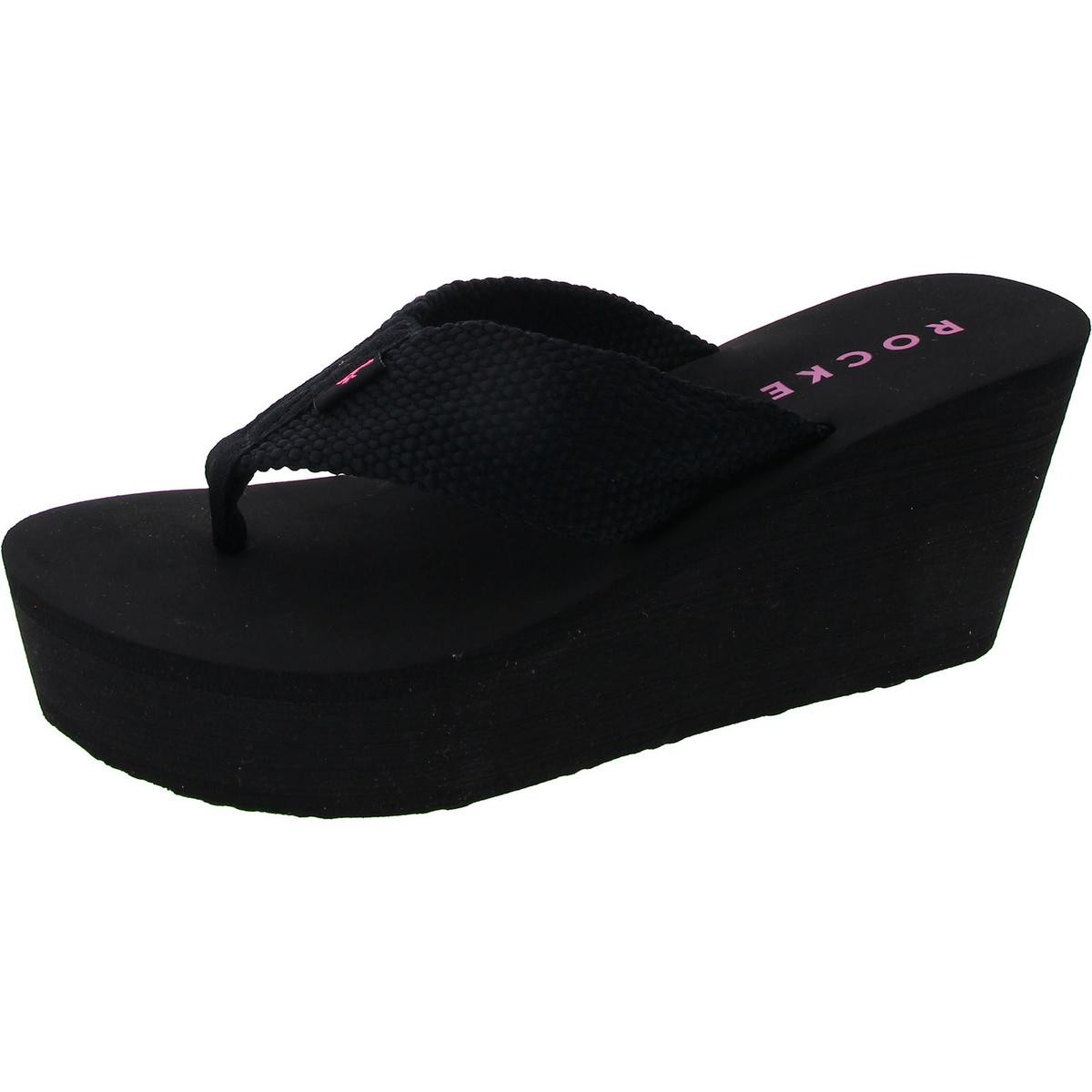 Женские черные босоножки на танкетке без застежки Rocket Dog размер 11 средний B M BHFO 3438 4090₽